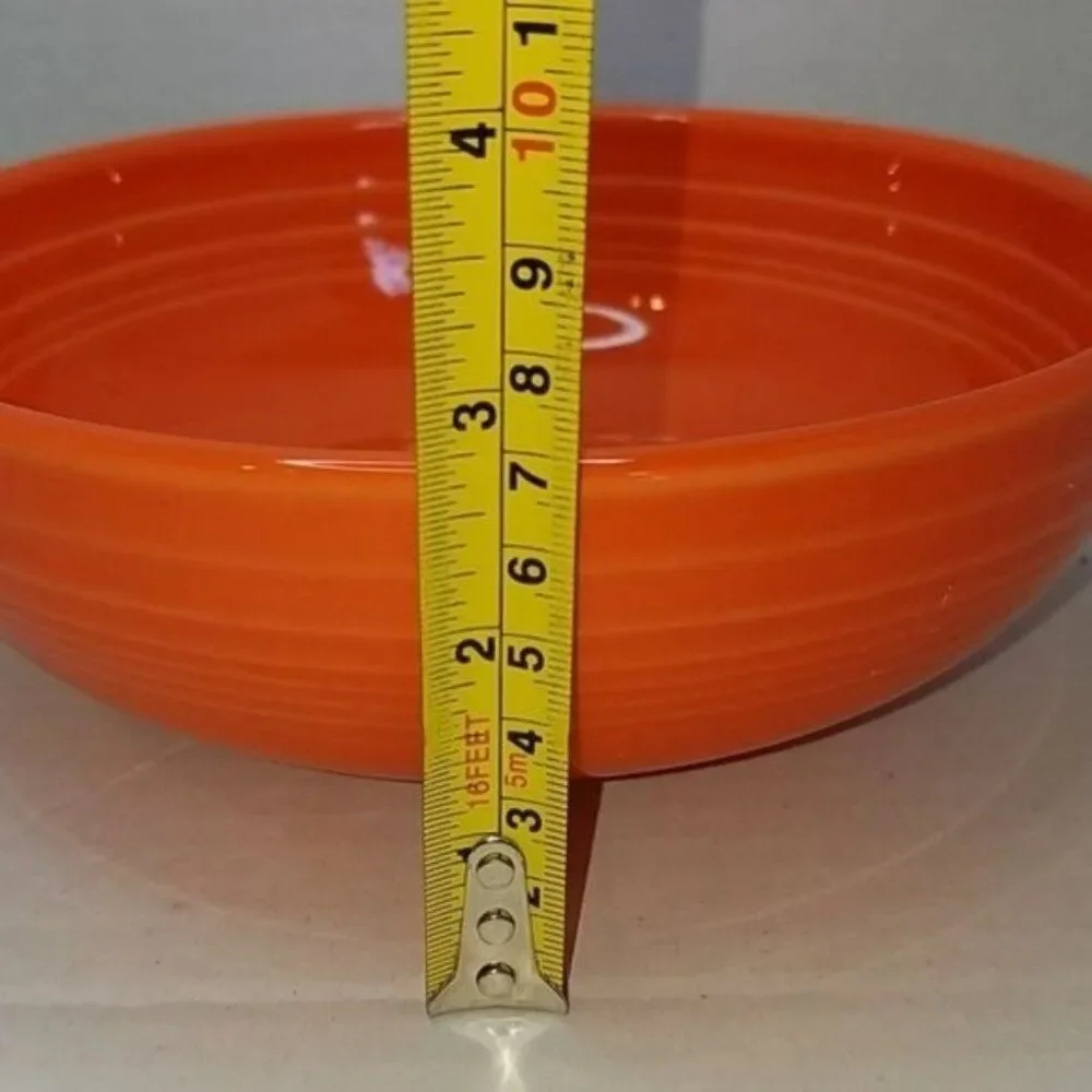 Fiestaware Fiesta Medium Bistro Bowl DISH CONTAINER Poppy Orange 38 OZ CERAMIC